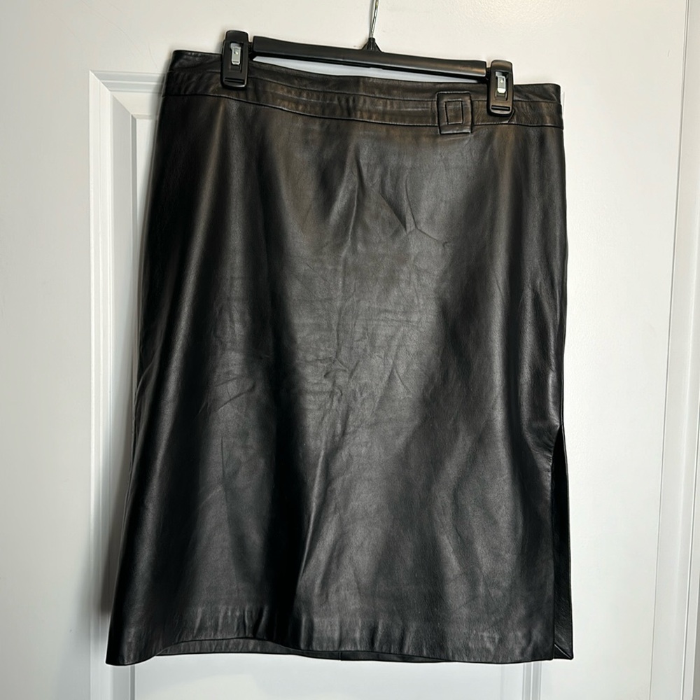 Armani Collezioni Leather Skirt